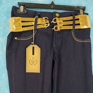 Watch LA Jeans with Belt, NWT, Women's, Black, Size 7 (W27 to W31)